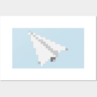 Paper Airplane Pixel Art Posters and Art